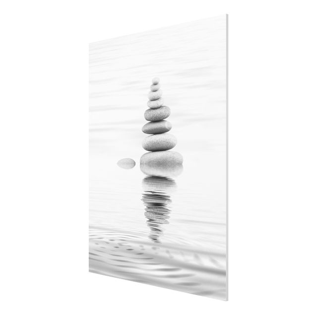 Contemporary art prints Stone Tower In Water Black And White