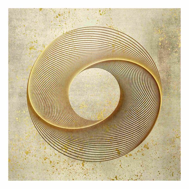 Andrea Haase Line Art Circling Spirale Gold