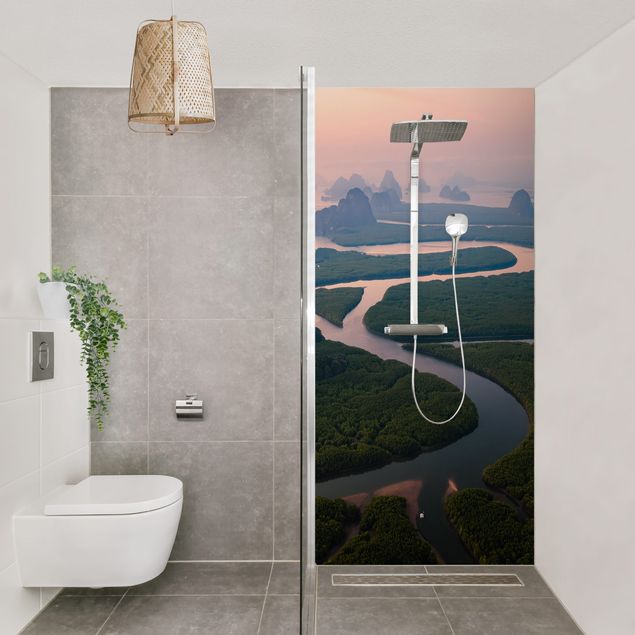 Shower wall cladding River Landscape In Thailand