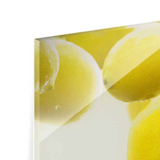 Glass Splashback - Lemon In The Water - Panoramic