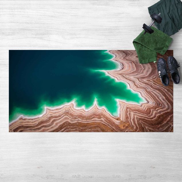 outdoor patio rugs Layered Landscape At The Dead Sea