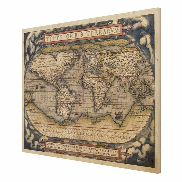 Prints Historic World Map Typus Orbis Terrarum