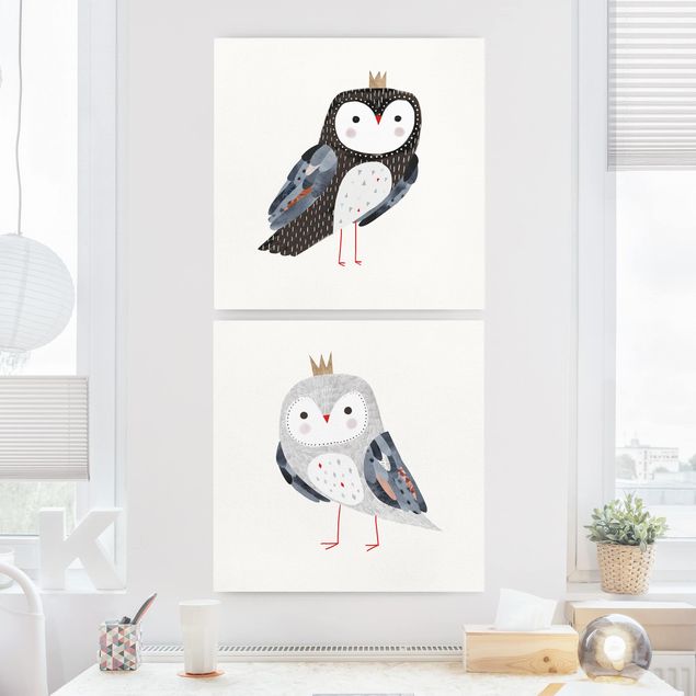 Animal wall art Winning Owl Set I