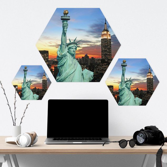 Hexagon shape pictures New York At Night