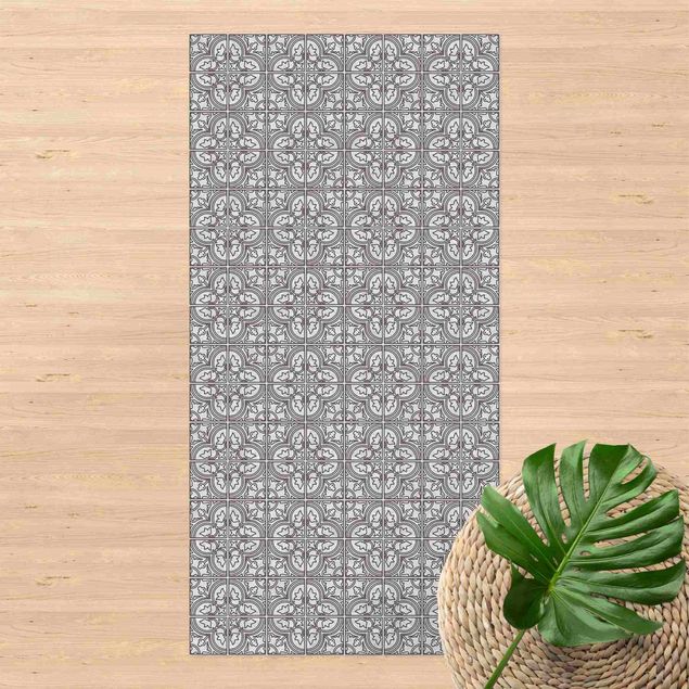 outdoor mat Tile Pattern Faro Grey