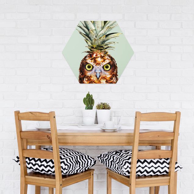 Animal wall art Pineapple With Owl