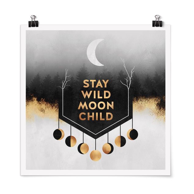 Quote wall art Stay Wild Moon Child