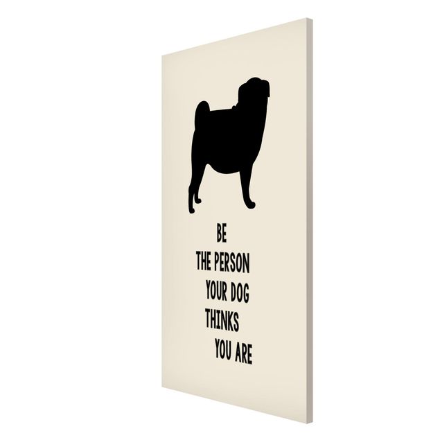 Magnet boards sayings & quotes Thinking Pug