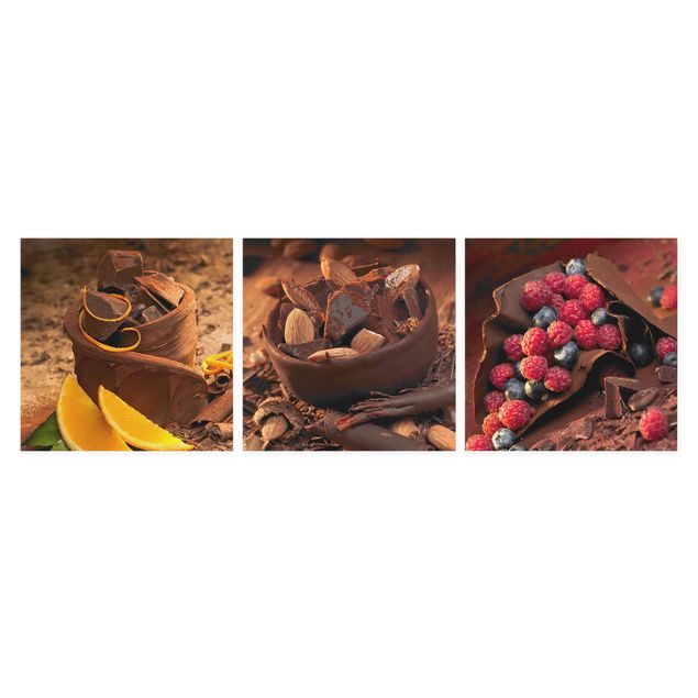 Canvas prints Chocolate With Fruit And Almonds