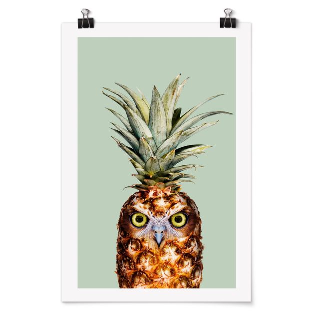 Animal canvas Pineapple With Owl