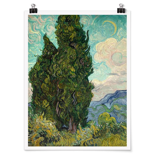 Post impressionism art Vincent van Gogh - Cypresses