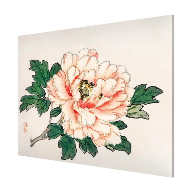 Vintage posters Asian Vintage Drawing Pink Chrysanthemum