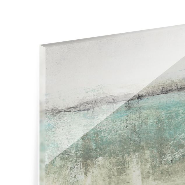 Glass Splashback - Horizon Over Turquoise I - Landscape 1:2
