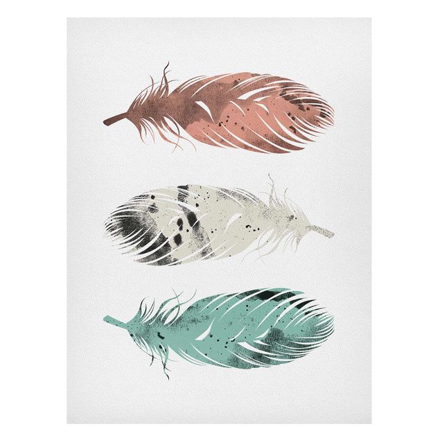 Art prints Feathers Pastel