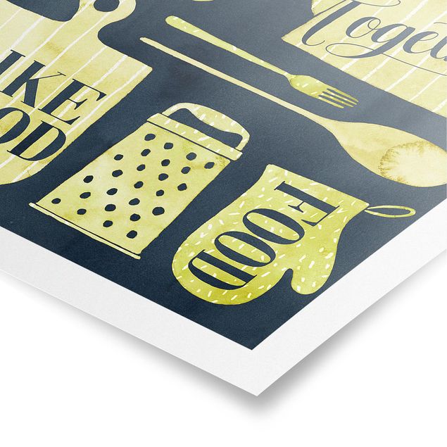 Yellow art prints Soul Food - Good Food