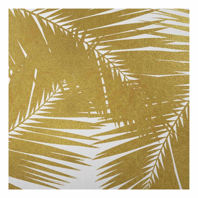 Prints landscape View Through Golden Palm Leaves