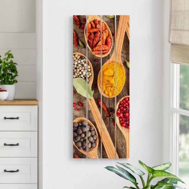 Kitchen Spices On Wooden Spoon