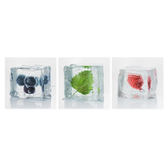 Fruit canvas Fruits And Lemon Balm In Ice Cube