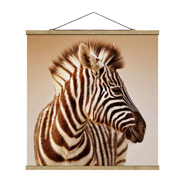 Modern art prints Zebra Baby Portrait