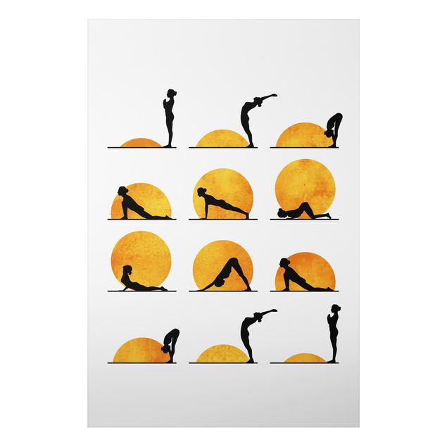 Art prints Yoga -  Sun Salutation