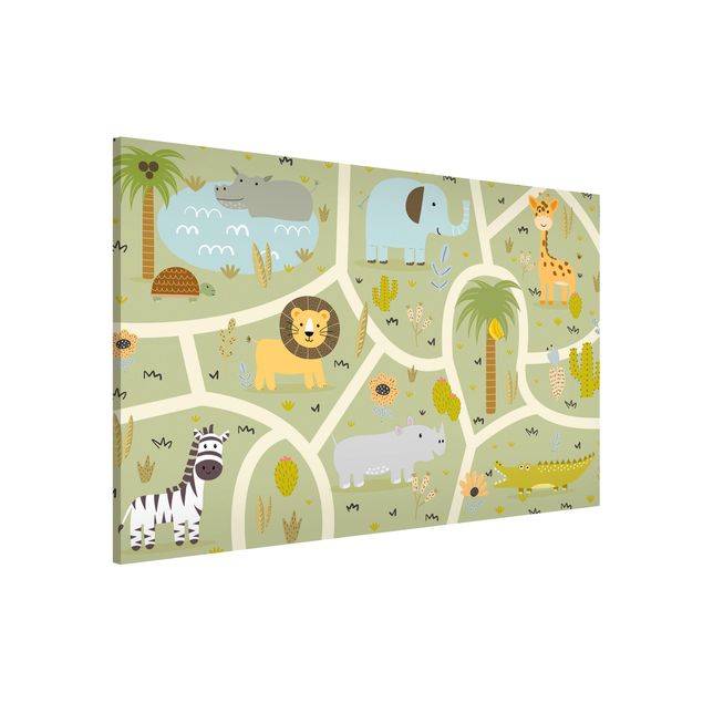 Prints elefant Playoom Mat Safari - So Many Different Animals