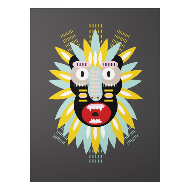 Vintage indian prints Collage Ethnic Mask - King Kong