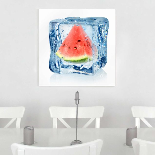 Fruit wall art Melon In Ice Cube