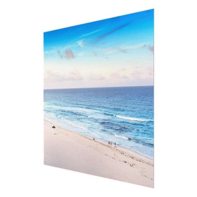 Glass prints sunset Cancun Ocean Sunset