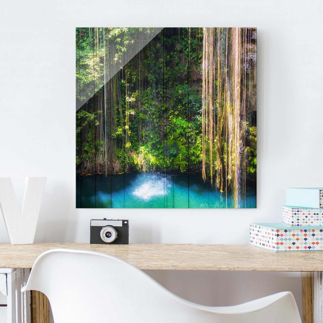 Nature wall art Hanging Roots Of Ik-Kil Cenote