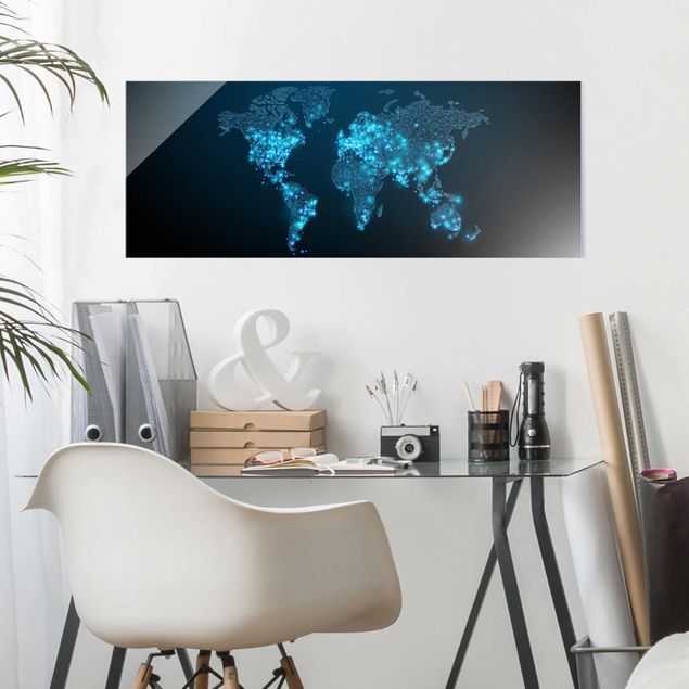 Architectural prints Connected World World Map