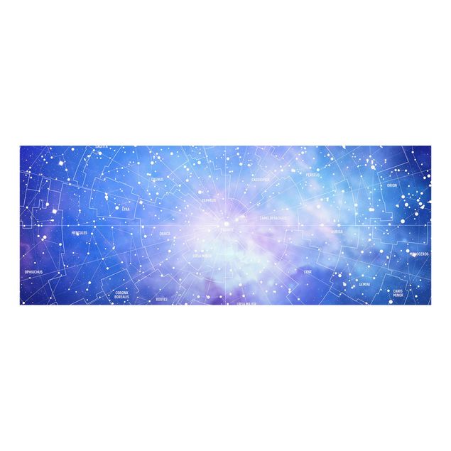 Navy blue wall art Stelar Constellation Star Chart