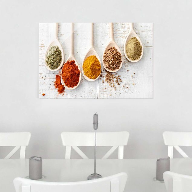 Prints modern Wooden Spoon With Spices