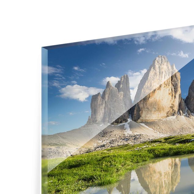Nature wall art South Tyrolean Zinnen And Water Reflection