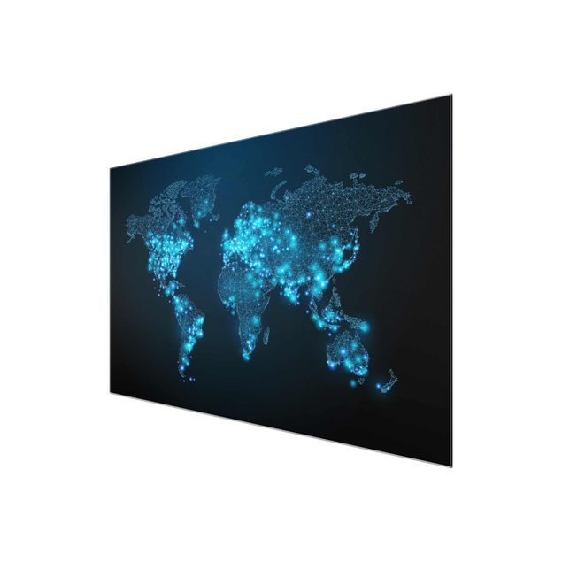 Prints Connected World World Map