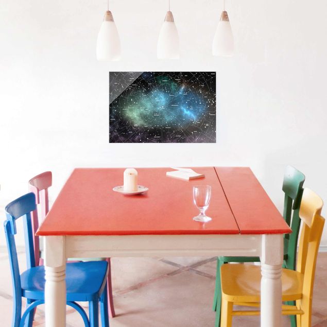 Skyline prints Stellar Constellation Map Galactic Nebula