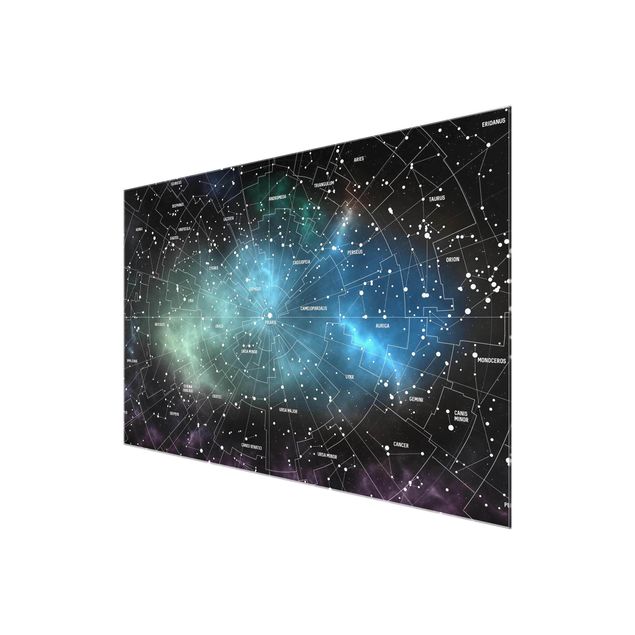 Prints Stellar Constellation Map Galactic Nebula
