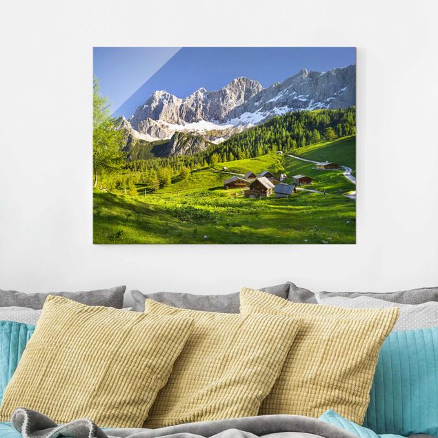 Glass prints mountain Styria Alpine Meadow