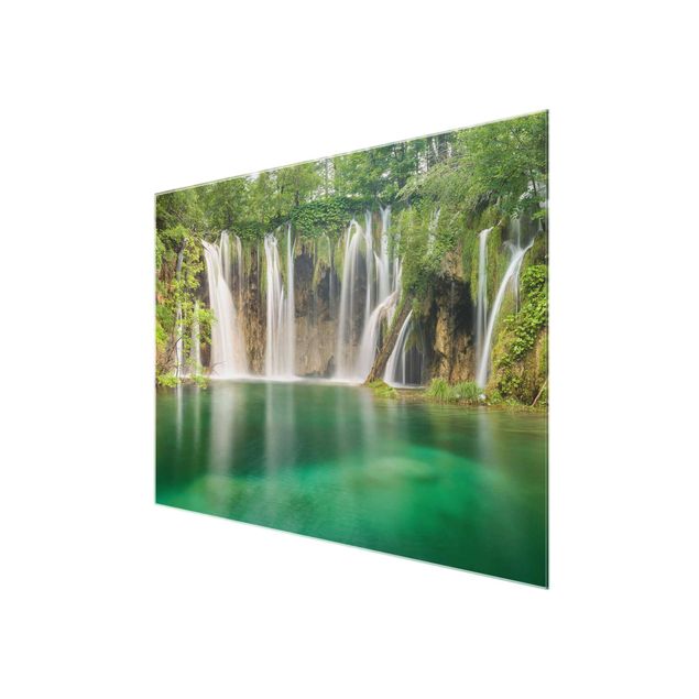 Nature art prints Waterfall Plitvice Lakes