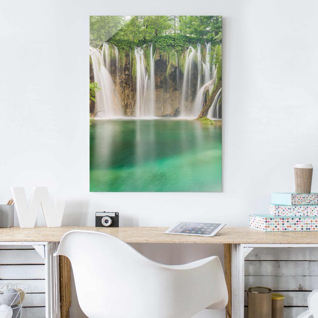 Landscape canvas prints Waterfall Plitvice Lakes