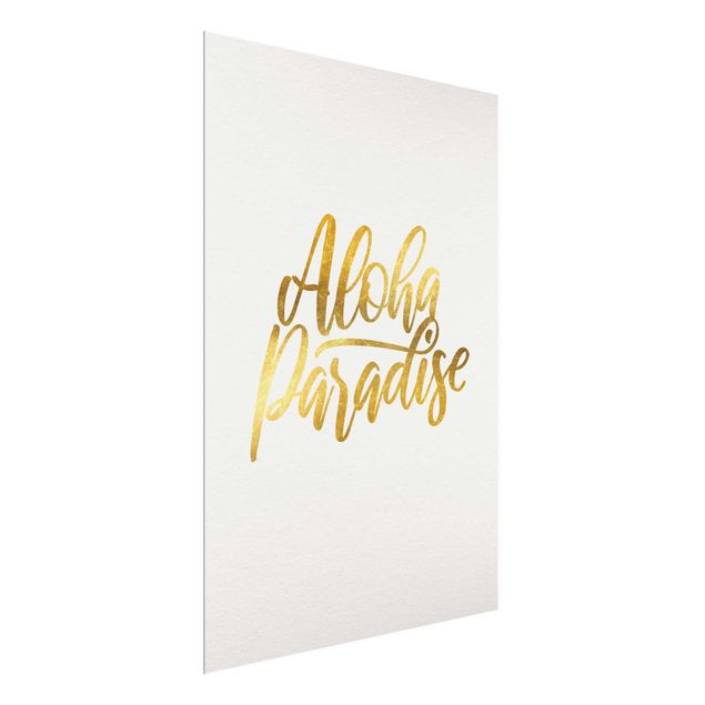 Framed quotes Gold - Aloha Paradise