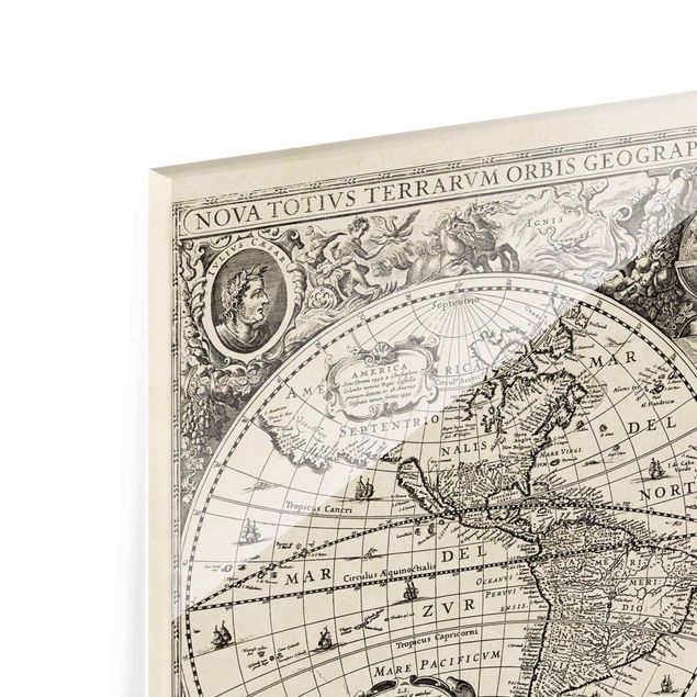Printable world map Vintage World Map Antique Illustration