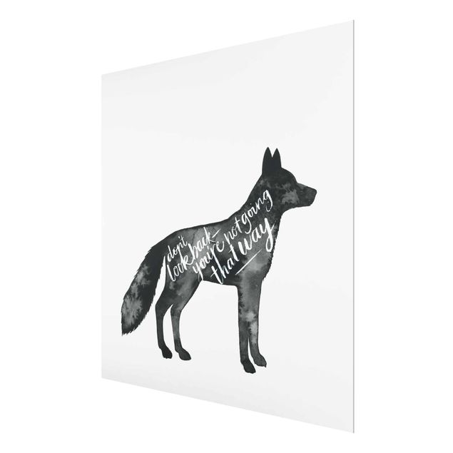 Glas Magnettafel Animals With Wisdom - Fox