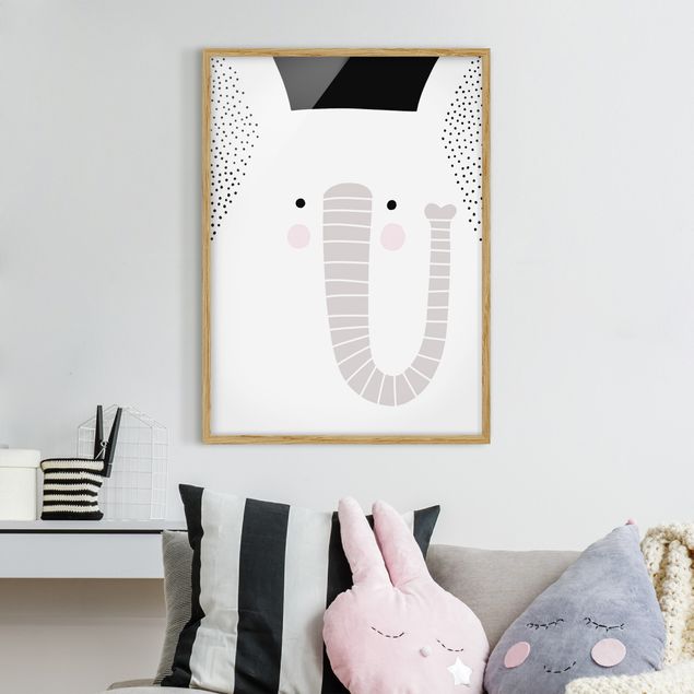 Kids room decor Zoo With Patterns - Elephant