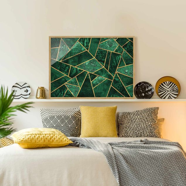 Art posters Dark Emerald With Gold