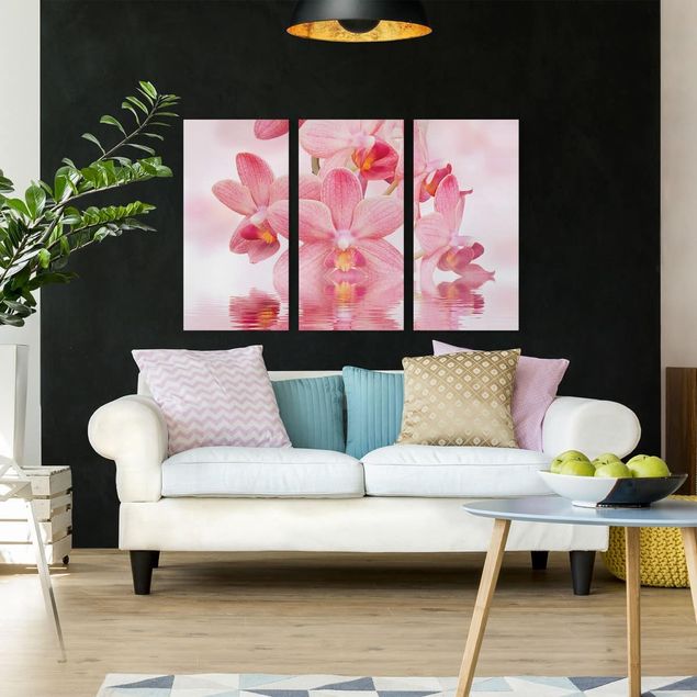 Orchid canvas wall art Light Pink Orchid On Water