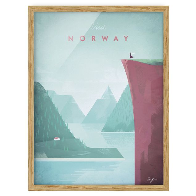 Art prints Travel Poster - Norway