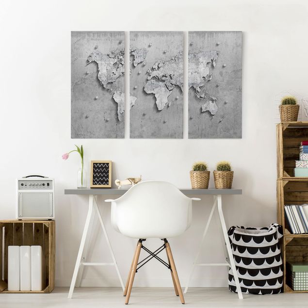 Prints maps Concrete World Map