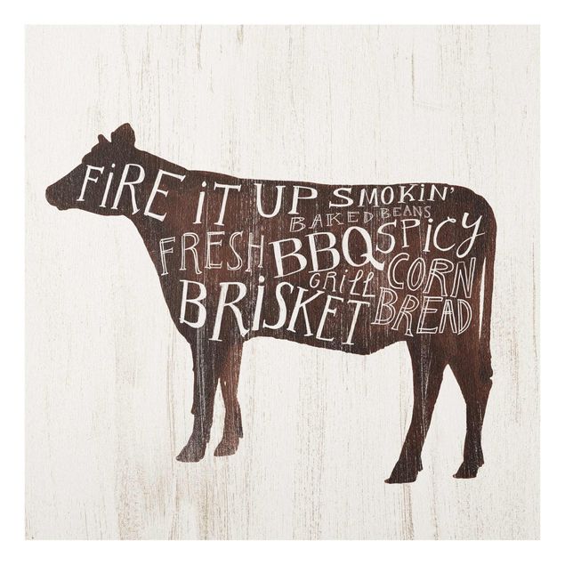 Prints brown Farm BBQ - Cow