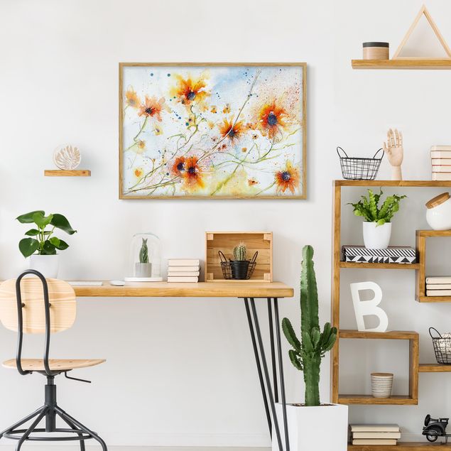 Floral canvas Painted Flowers