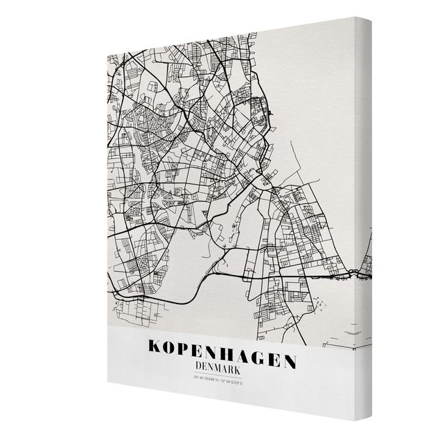Prints Copenhagen City Map - Classic